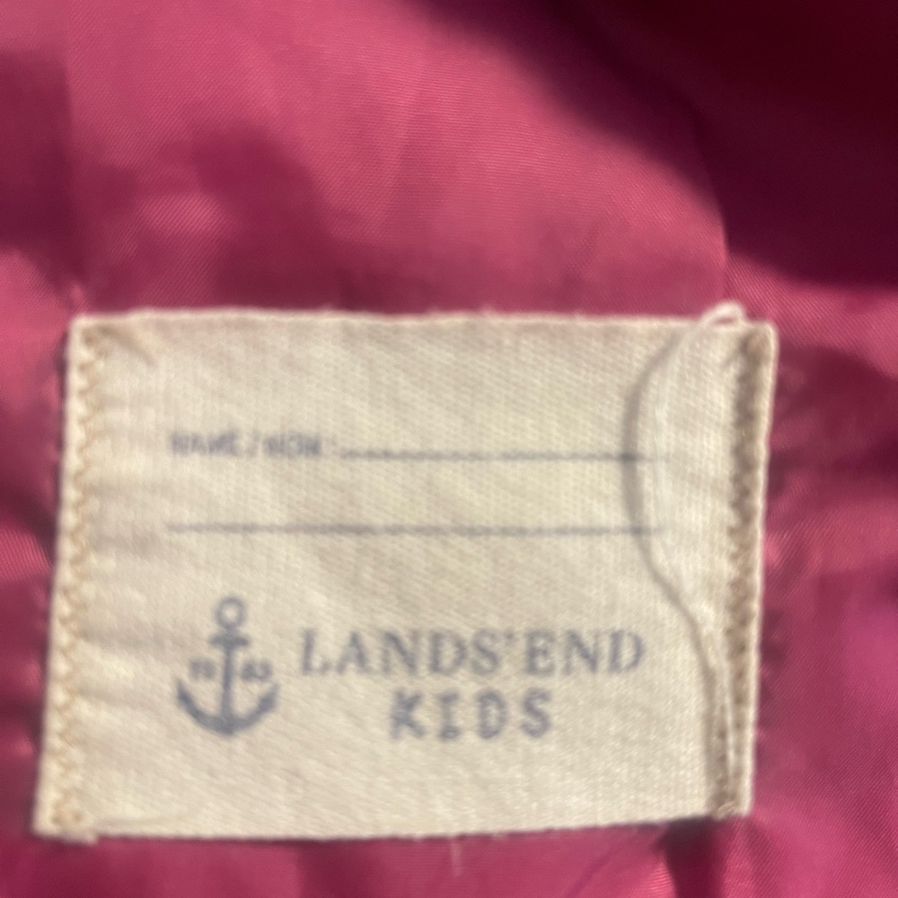 Lands' End Kids' Fuchsia Puffer Coat - Picture 3 of 3